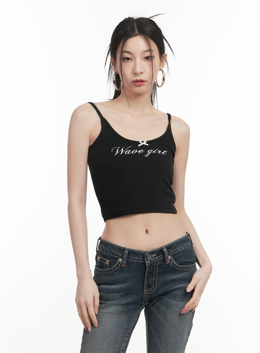 Ribbon Detail Cropped Cami CF514