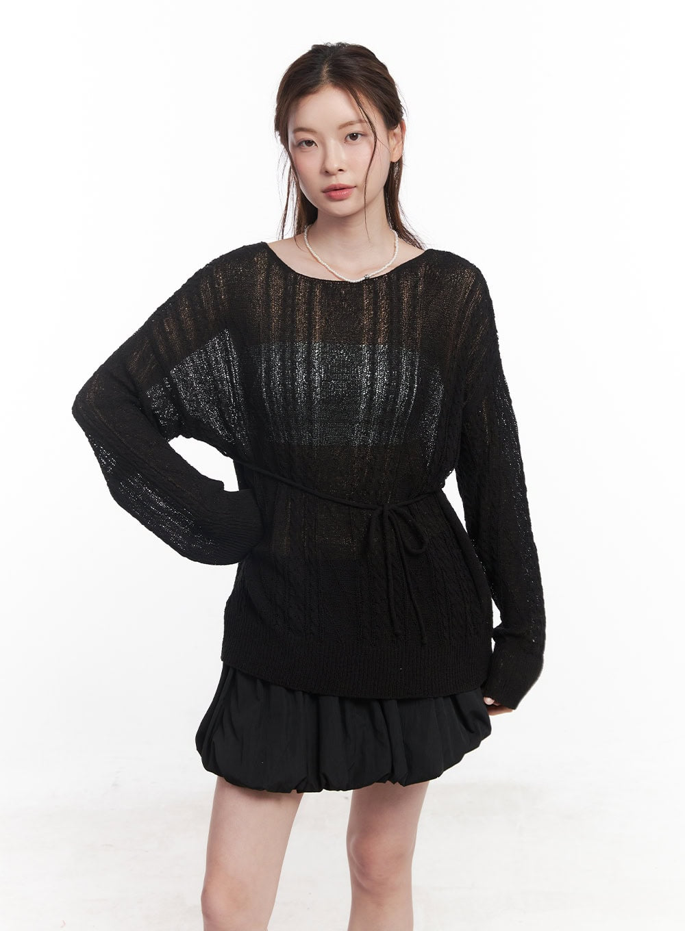 Sheer Oversized Sweater CY519
