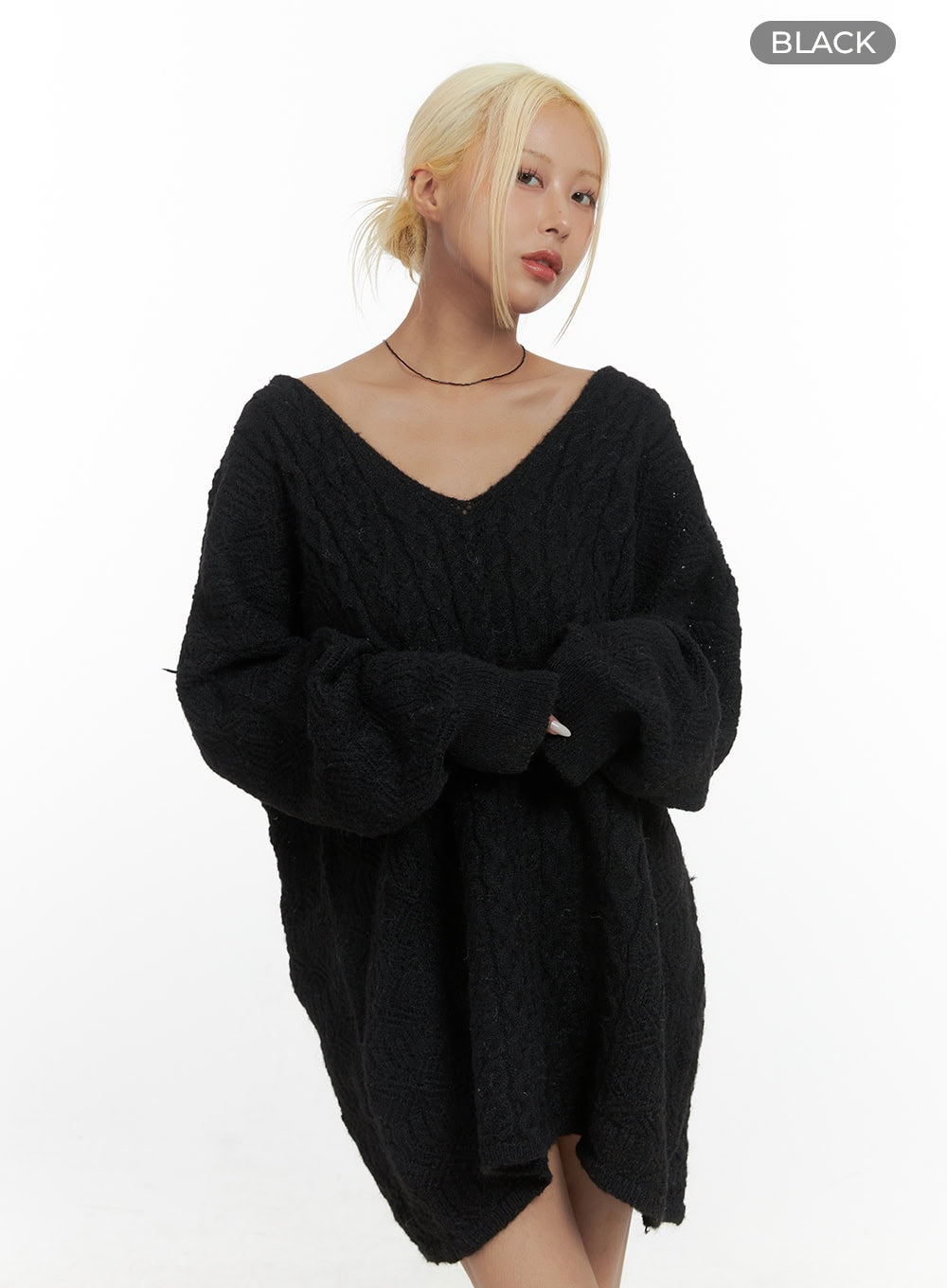 Cozy Cable Knit Mini Dress CS425