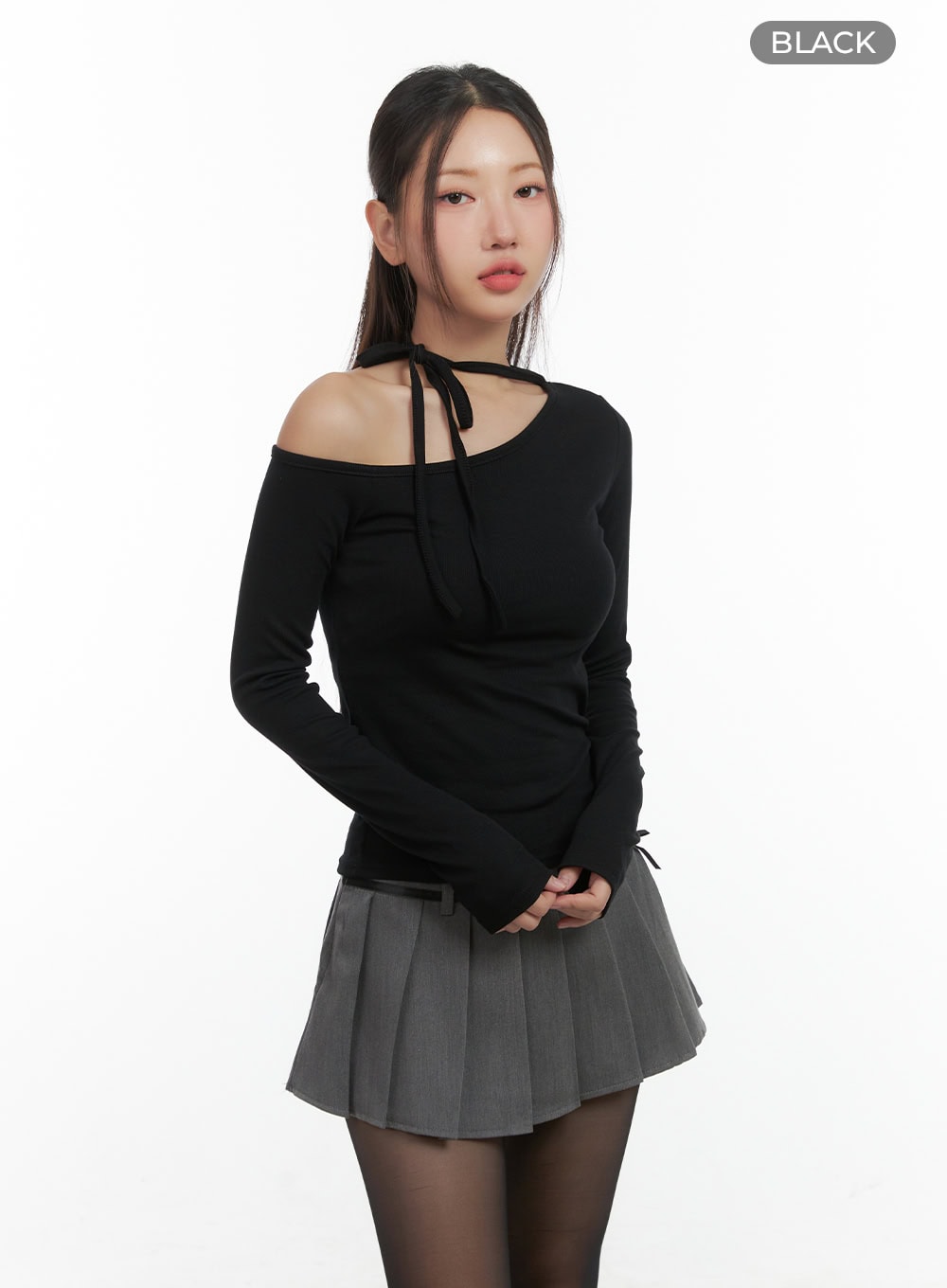 Ribbon One Shoulder Top CO417