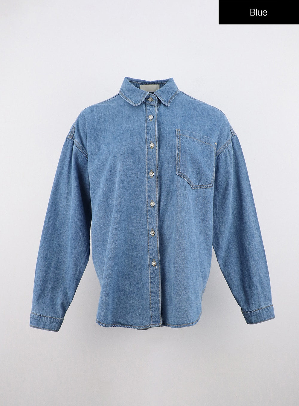 Washed Long Sleeve Denim Shirt OO316