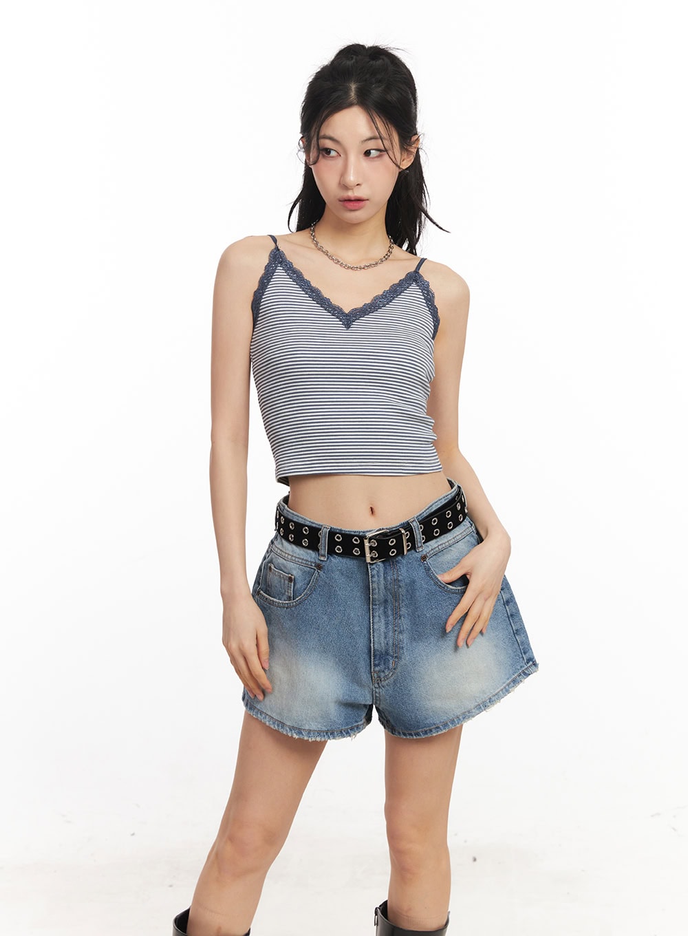 Striped Lace Baby Cami CA514