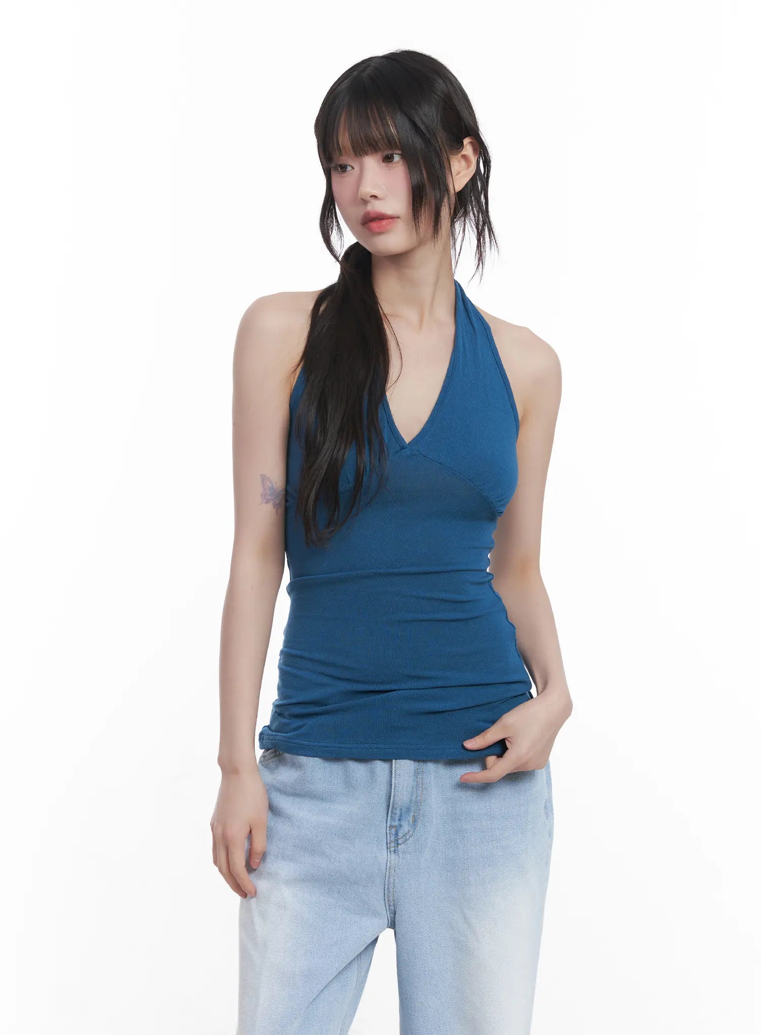 Sheer Halter Neck Tank CU519