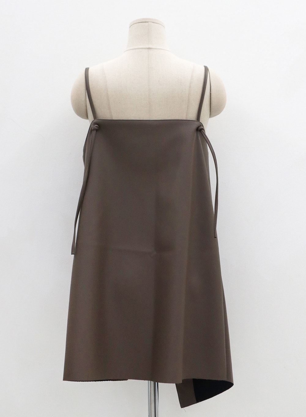 One Button Faux Leather Mini Dress OS29