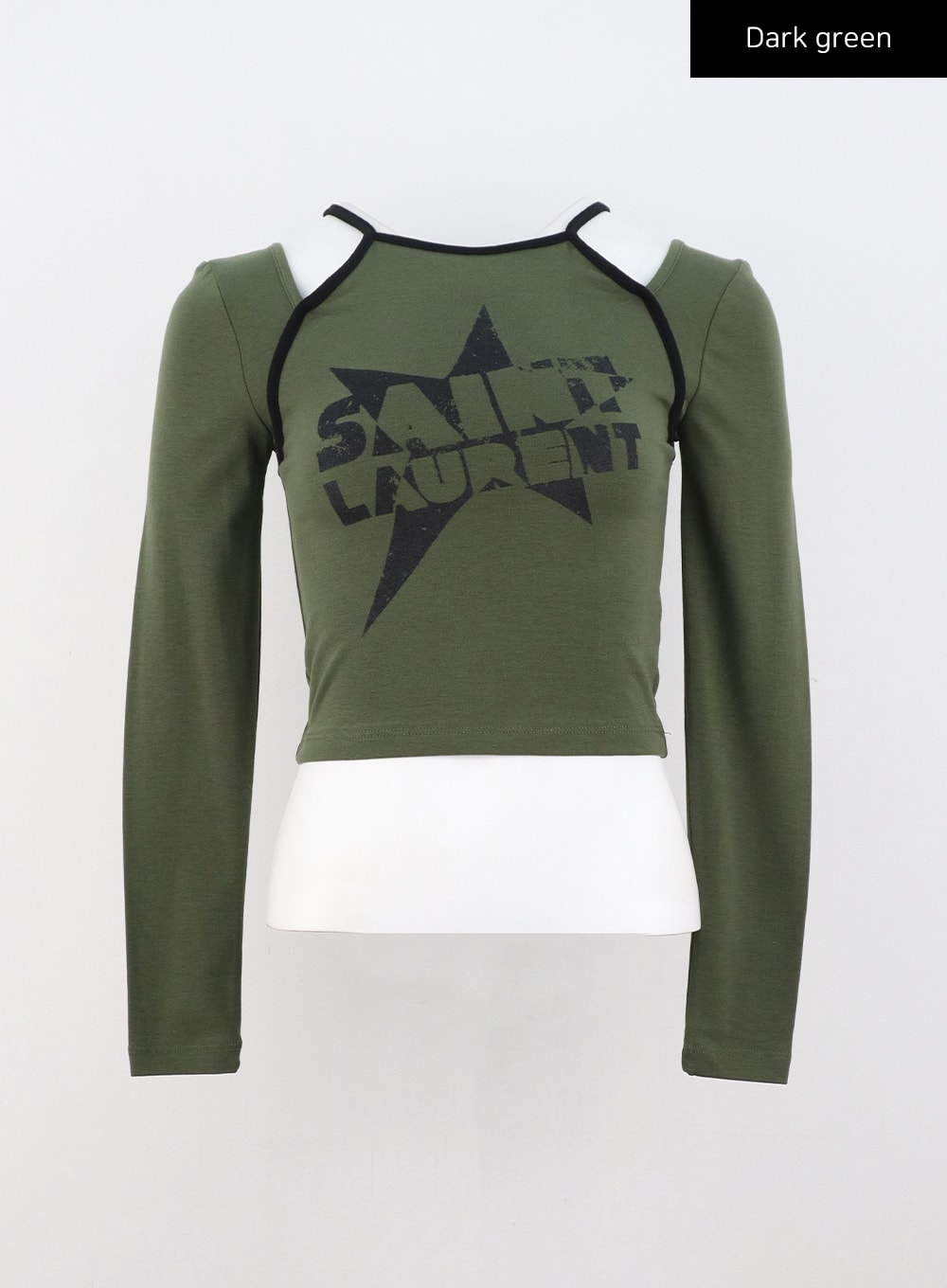 Graphic Cut-Out Crop Top CS314