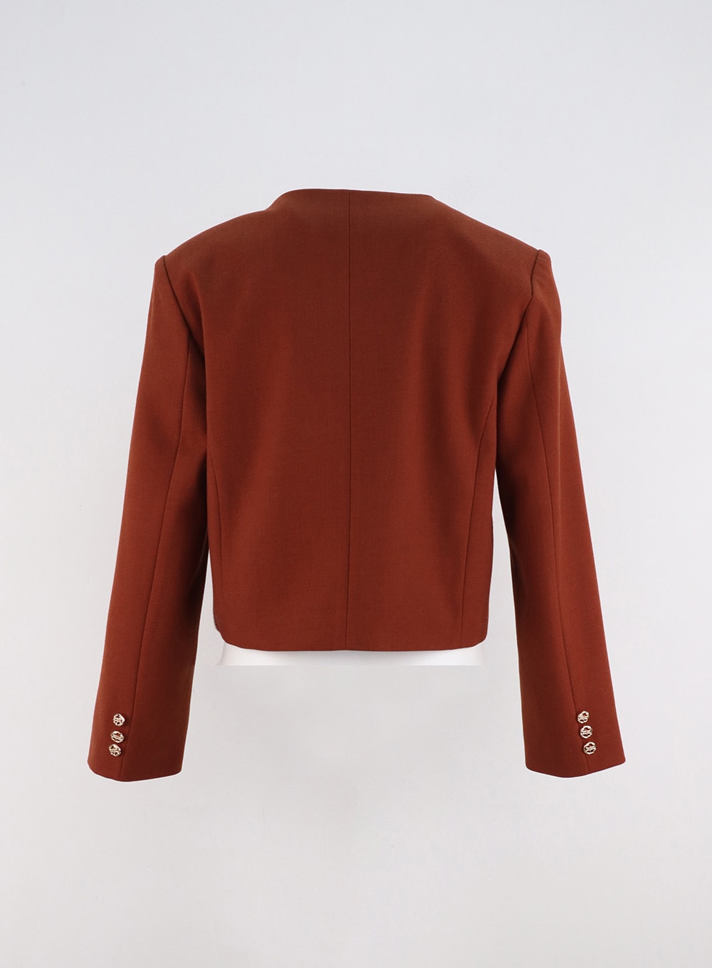 Collarless Crop Blazer Jacket OO312