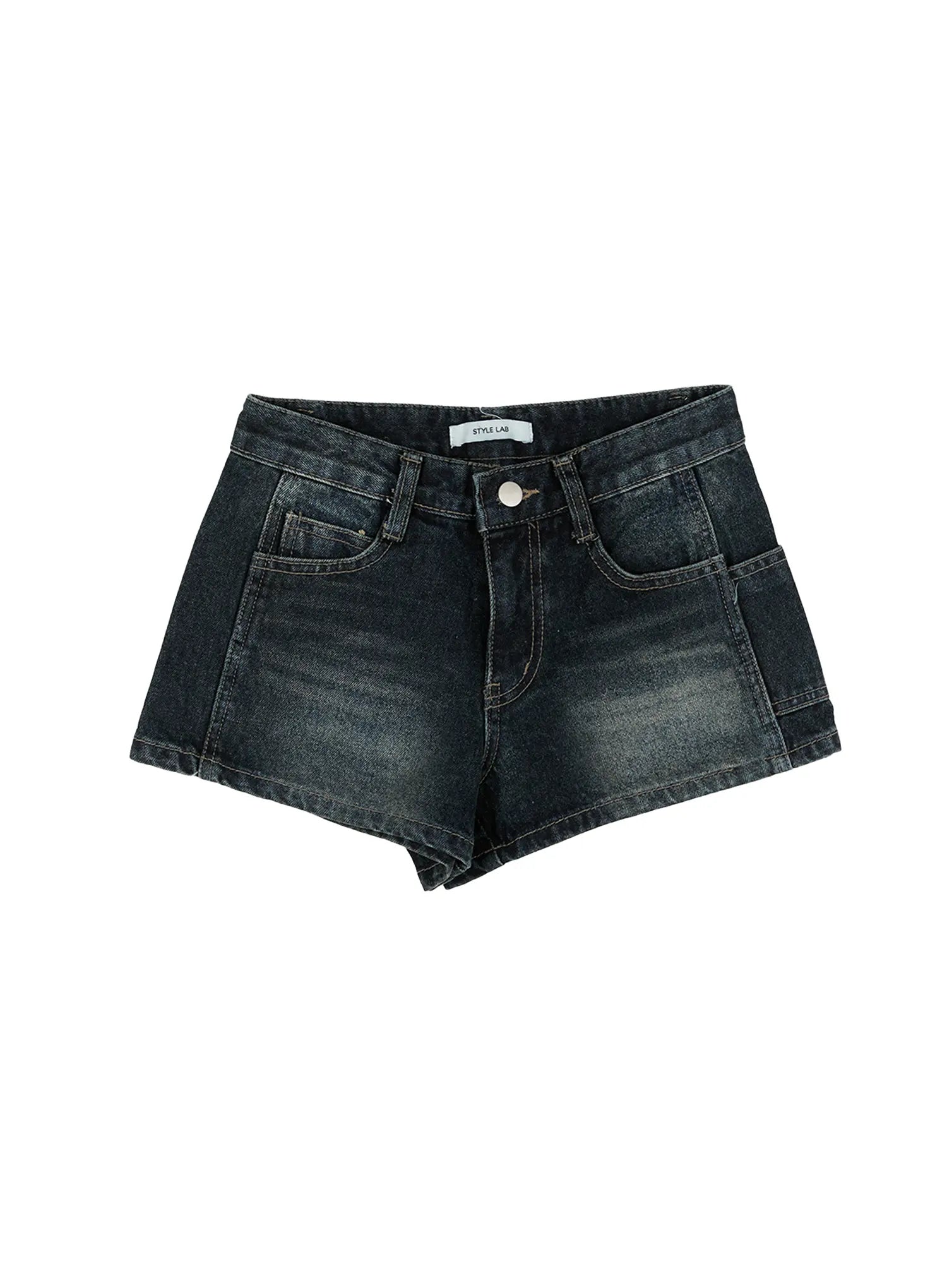 Washed Cargo Denim Shorts CG518