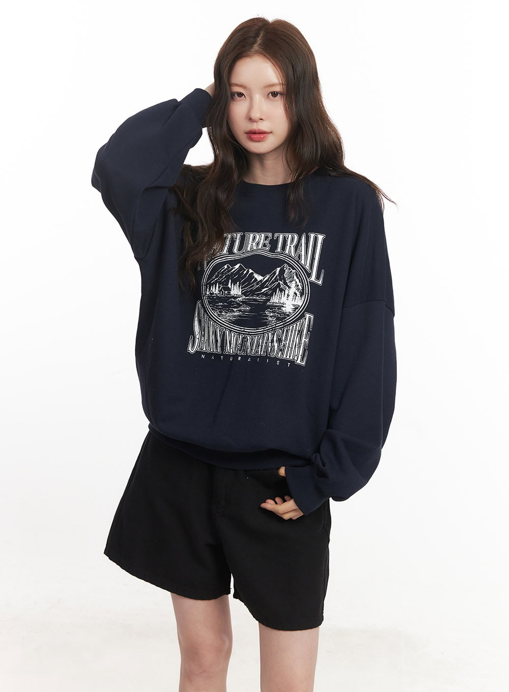Nature Graphic Oversize Sweatshirt CA501