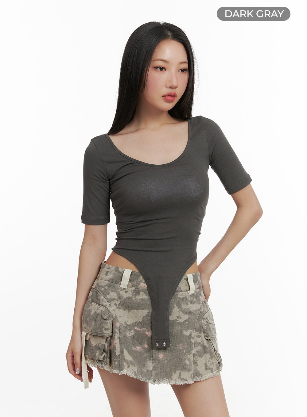 Basic Short Sleeve Bodysuit CY403