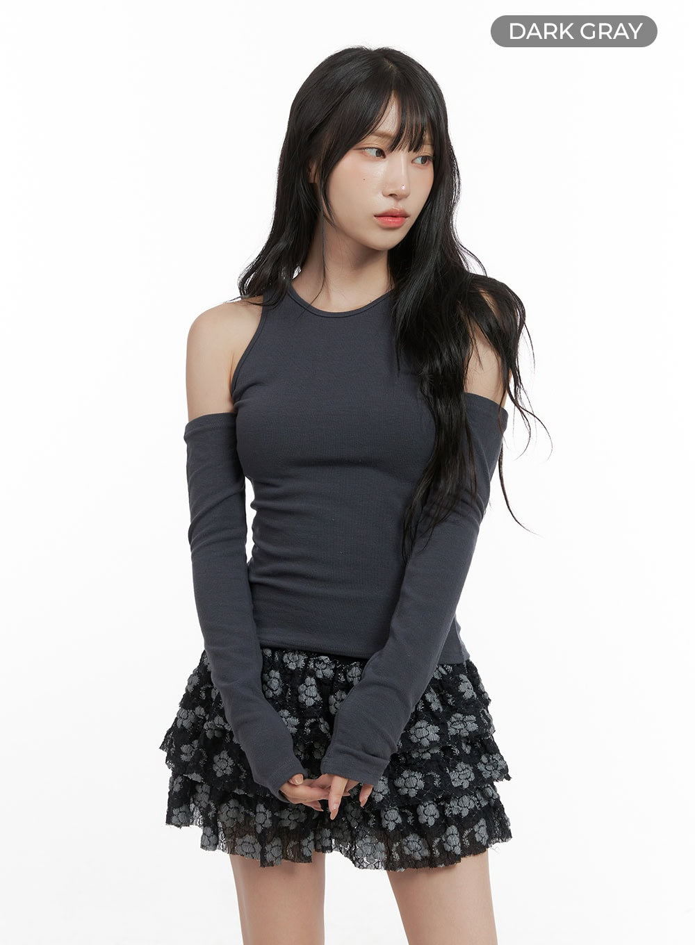 Back Cut-Out Open Shoulder Long Sleeve CG420