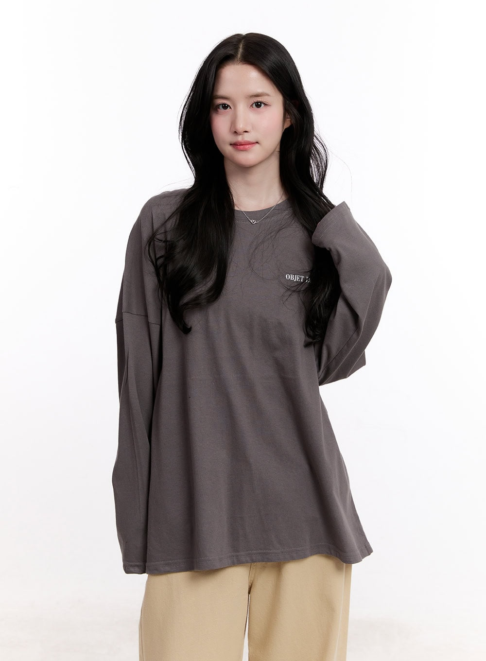 Graphic Oversize Long-Sleeve T-Shirt CM527