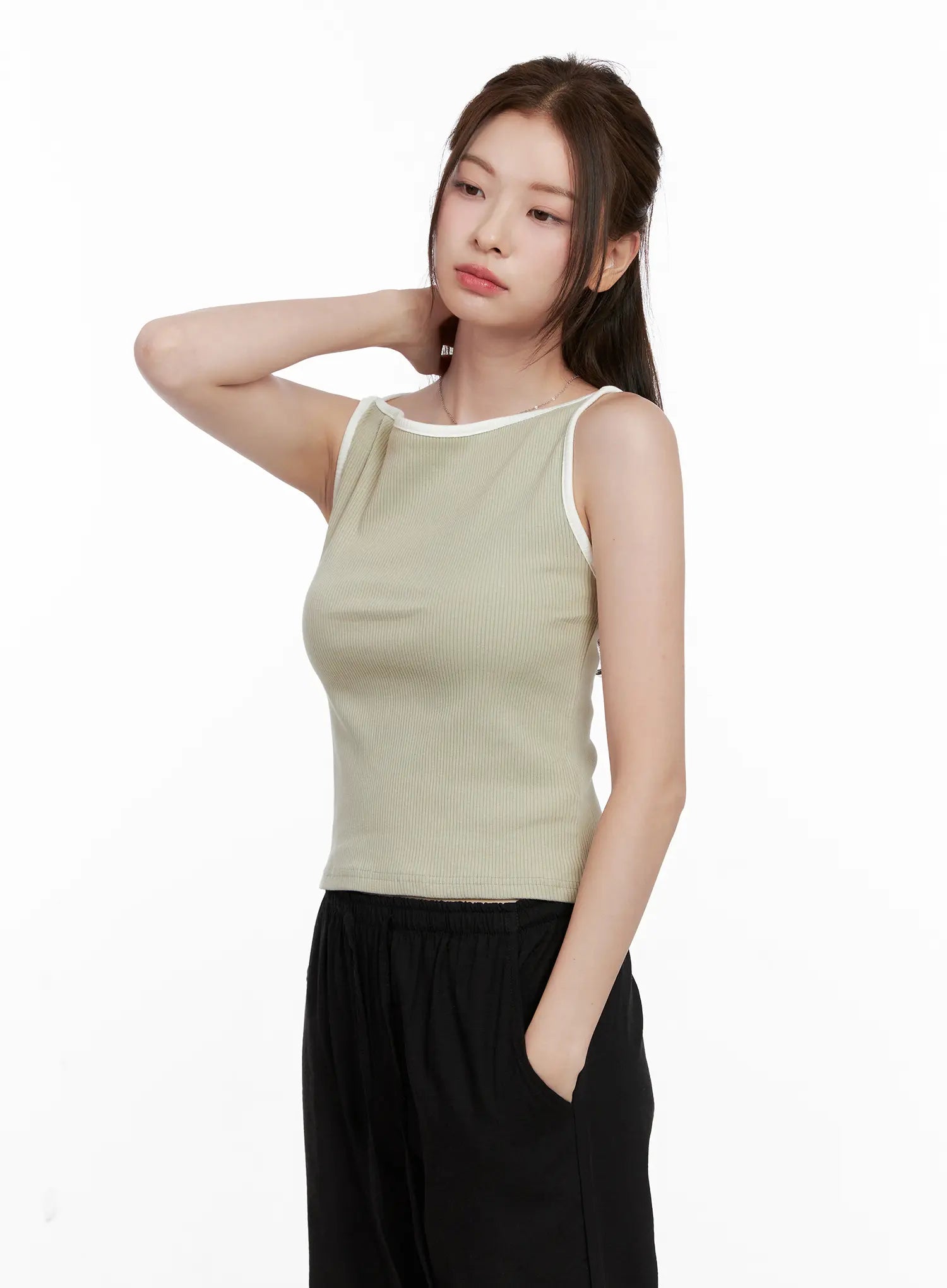Ribbed Cotton Tank Top CL524
