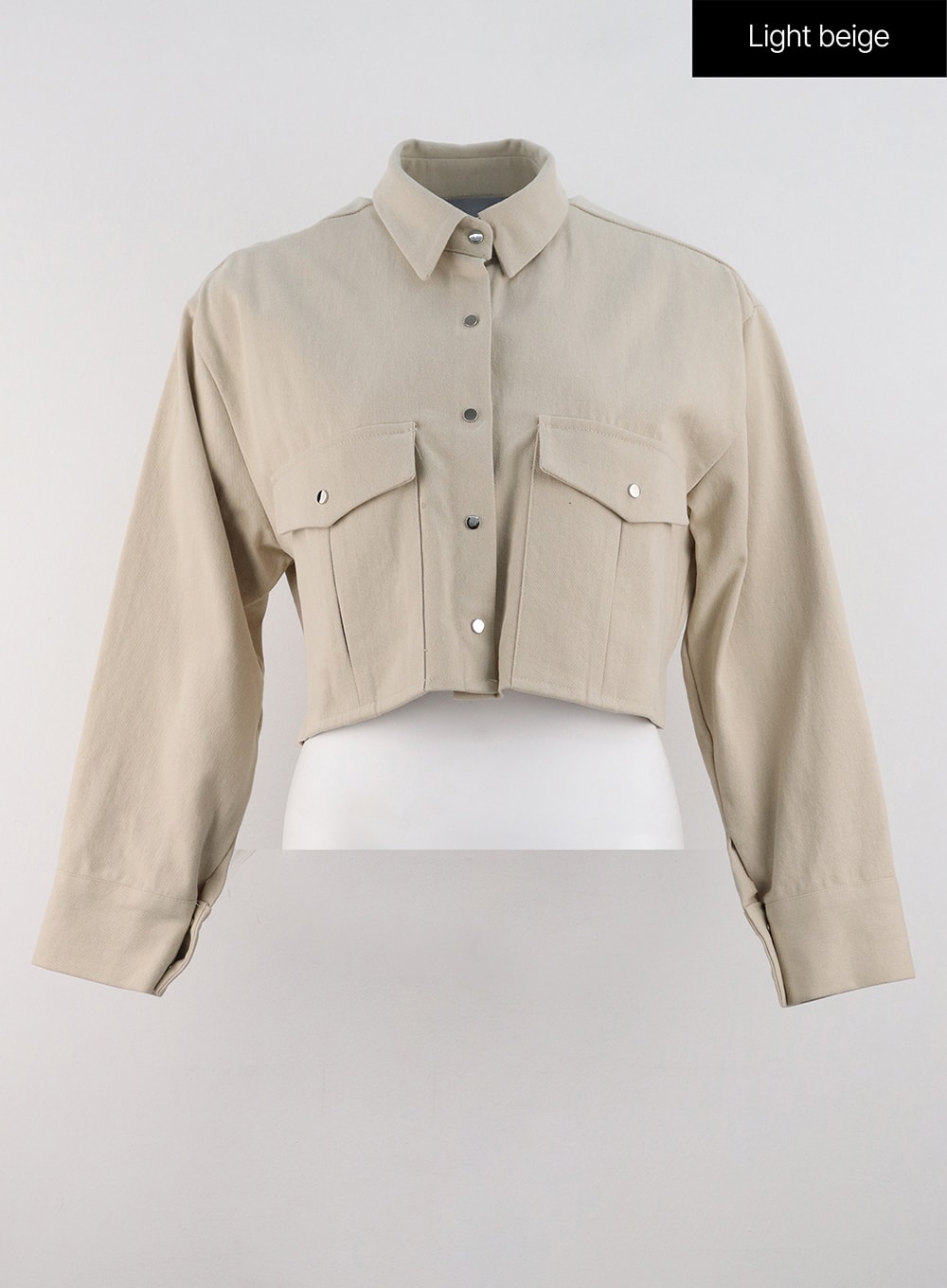 Collared Cotton Crop Jacket OG318