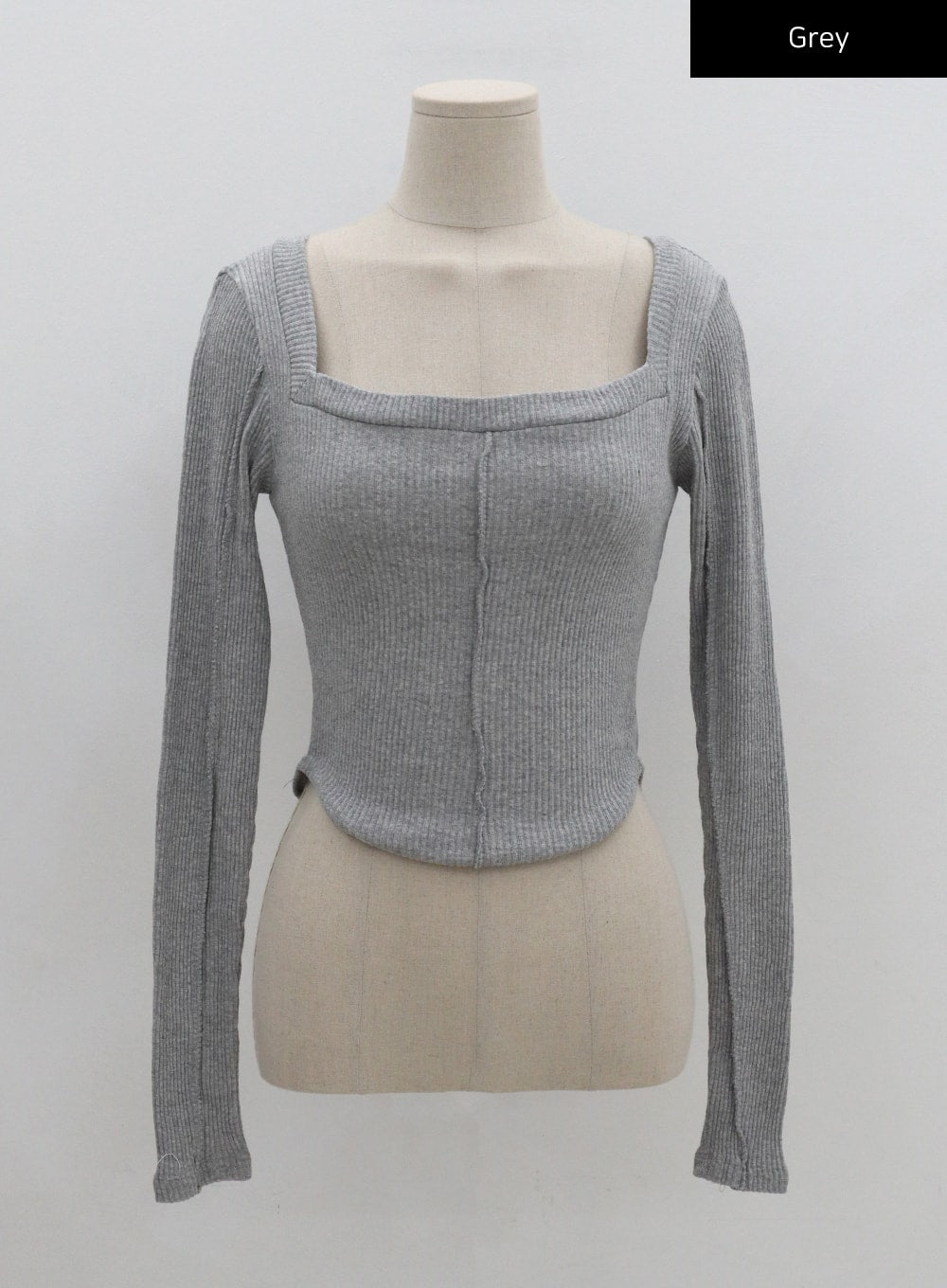 Square Neck Crop Long Sleeve Shirt CG16