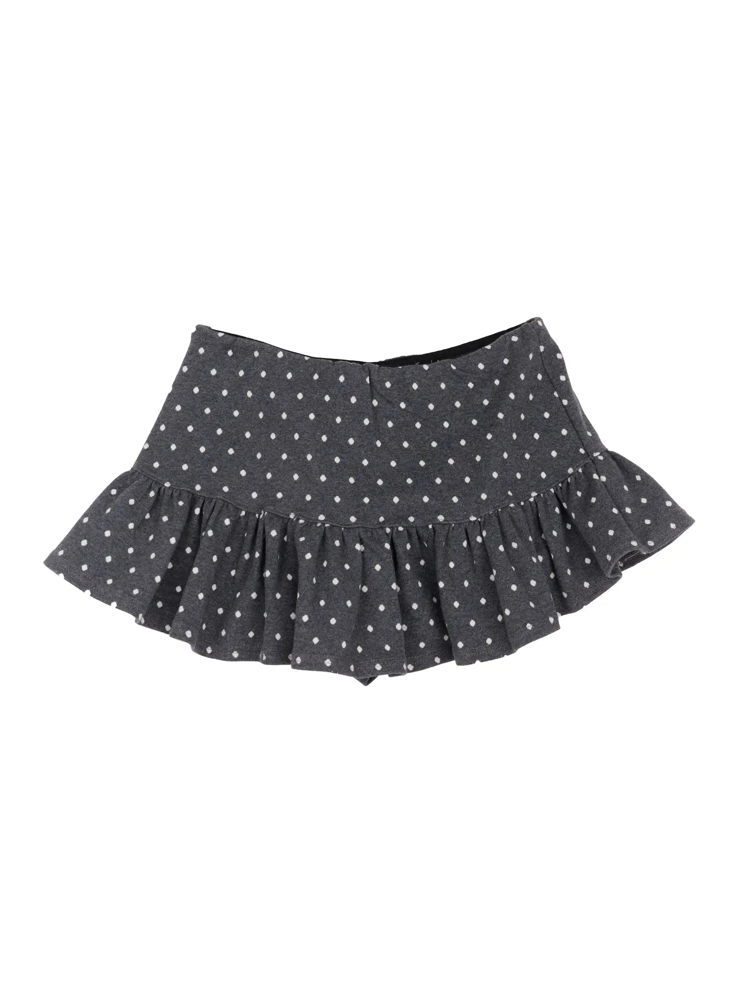 Low-Rise Polka Dot Ruffle Mini Skirt CO514