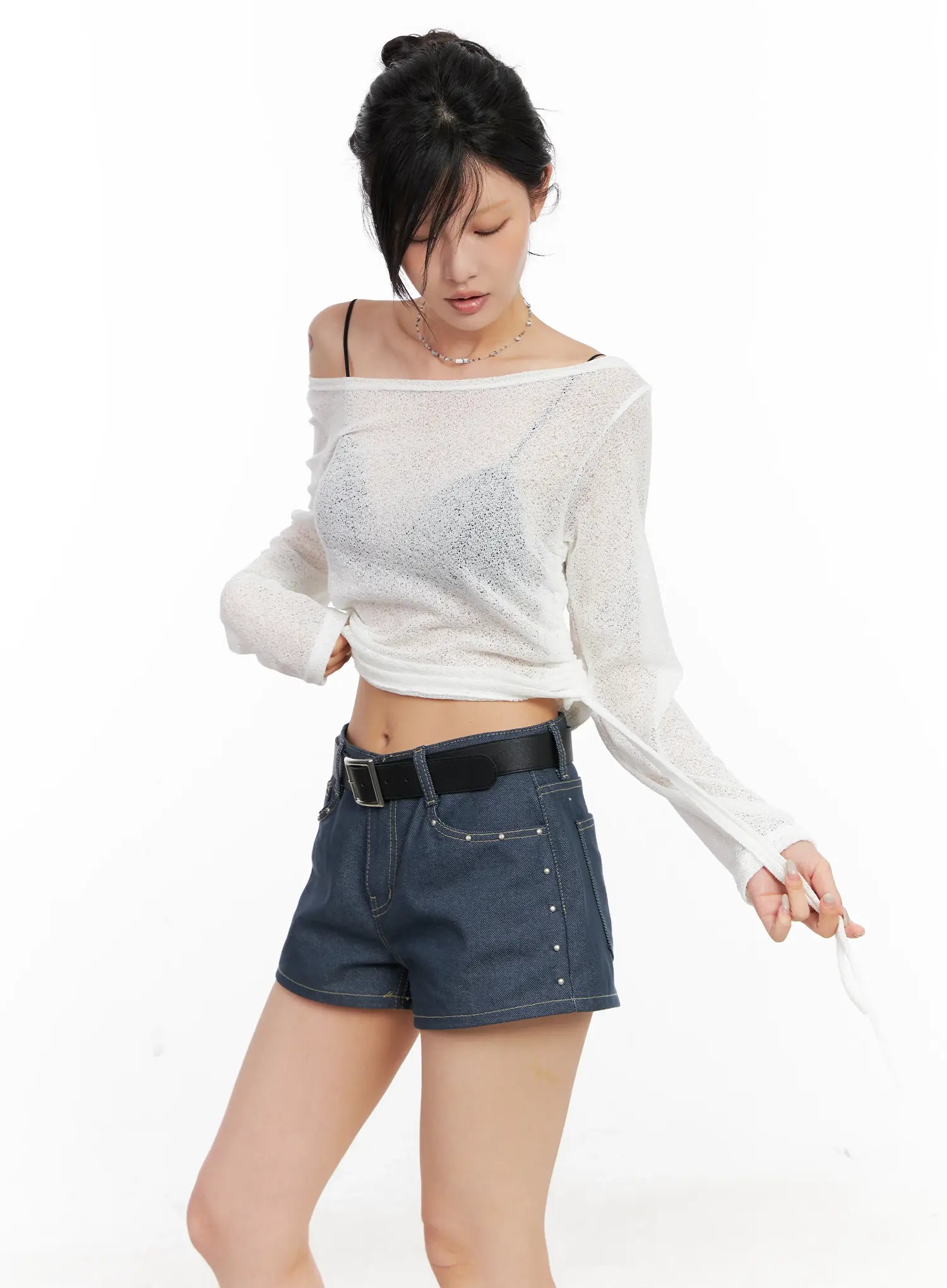 Boatneck Off-Shoulder Long Sleeve CL525