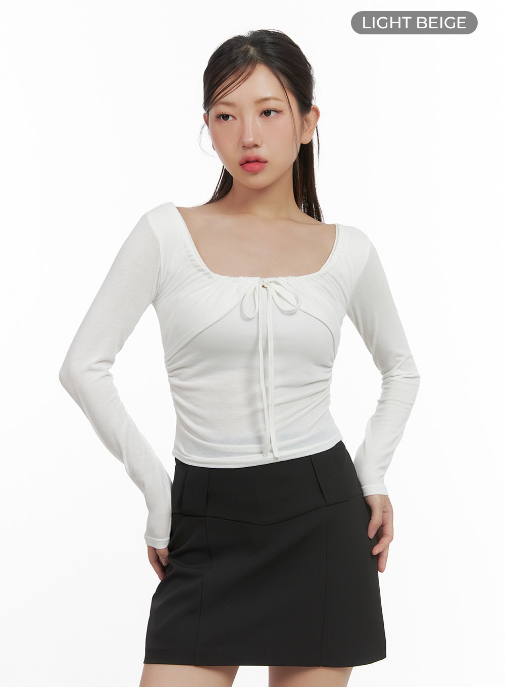 Ribbon Strap Bolero Crop Top CS405