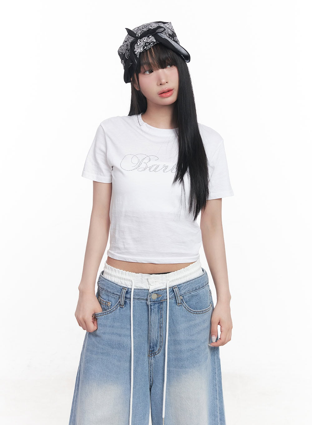 Casual Beaded Crop Top CY527