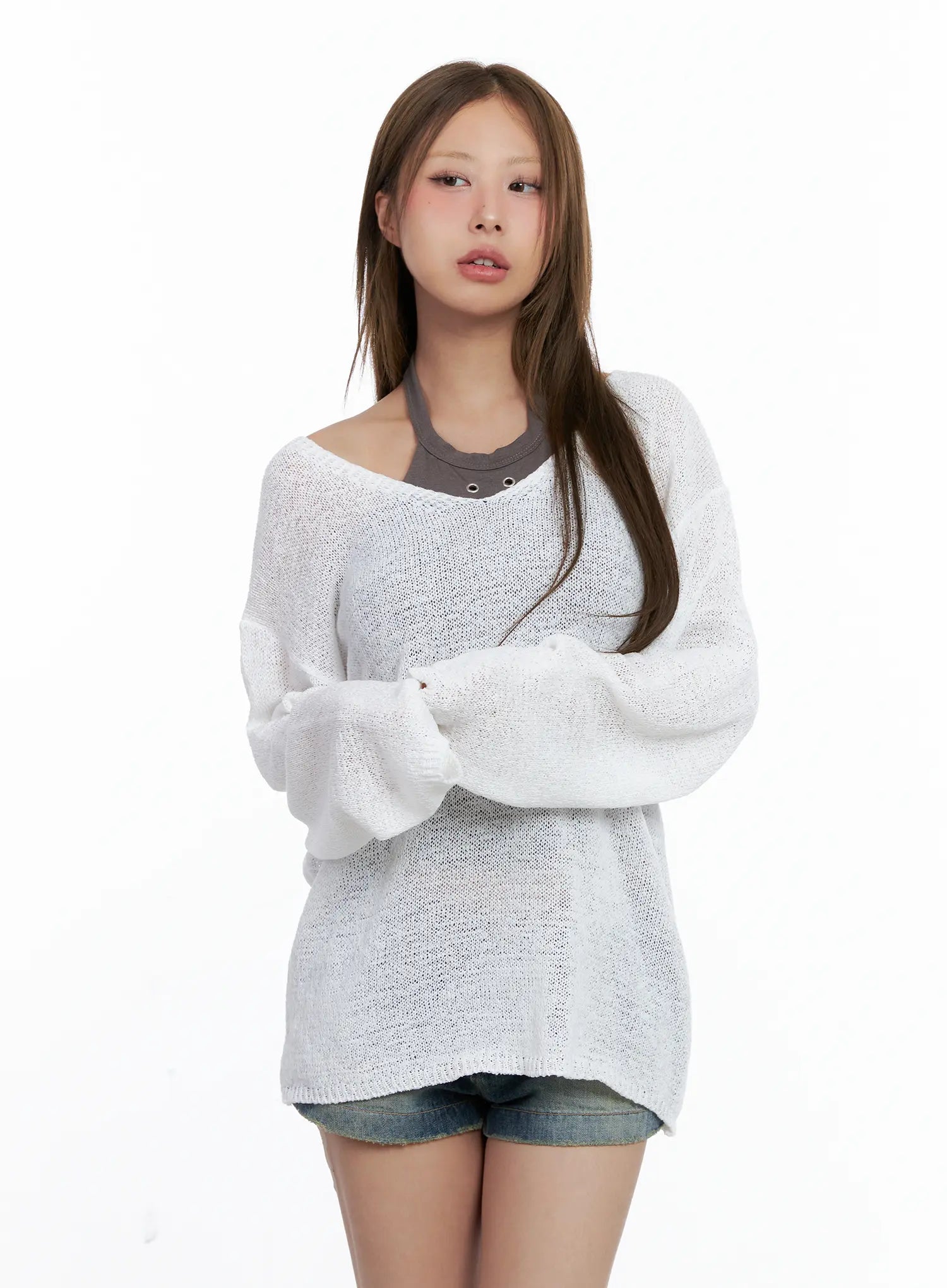 Loose-Fit String Summer Knit CL511