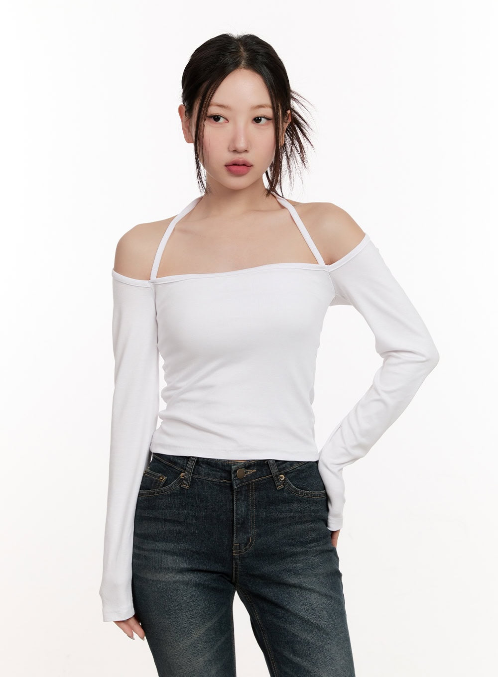 Cross-Strap Off-Shoulder Top CM507