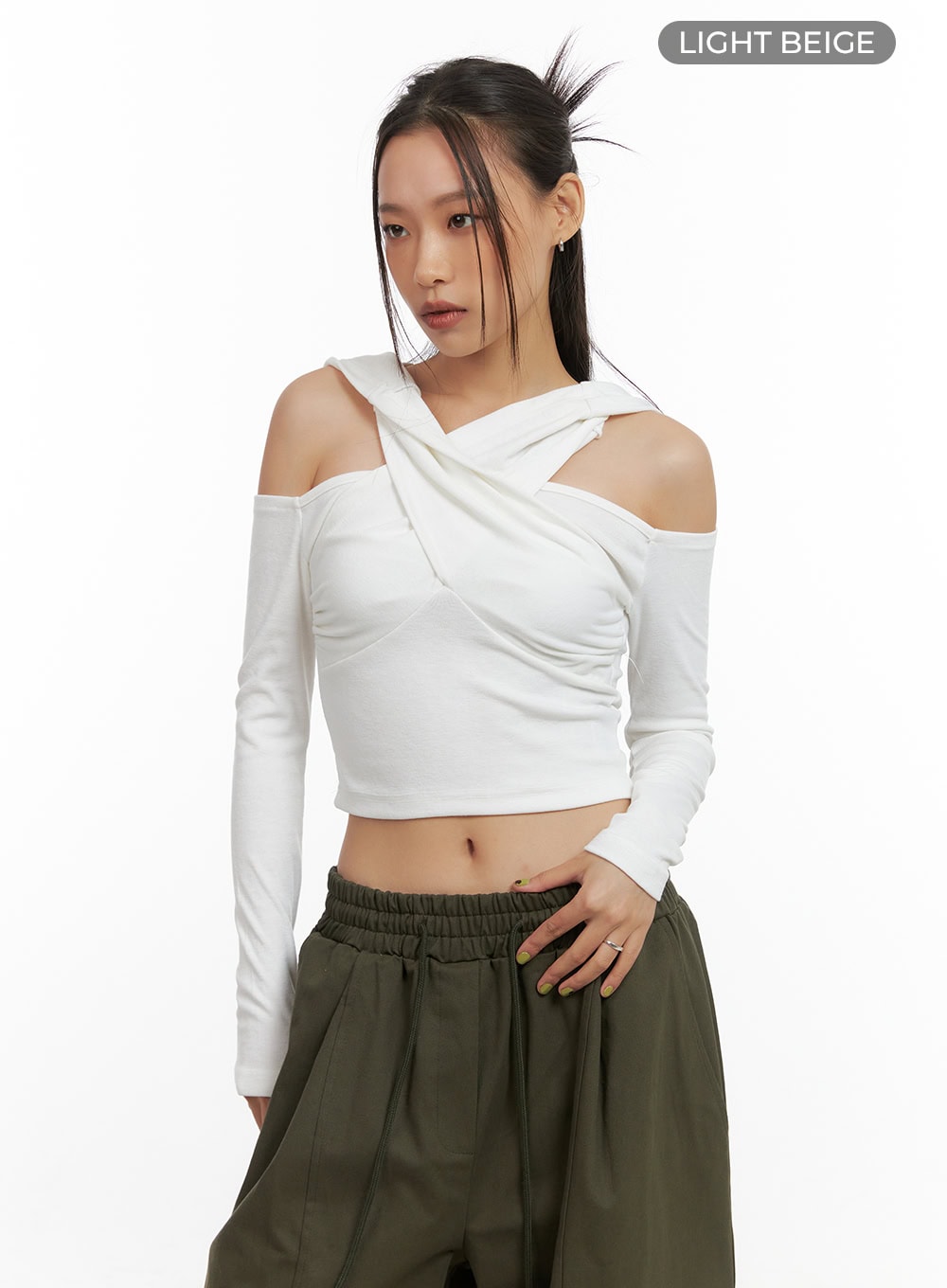 Twist Hooded Long-Sleeve Top CO424