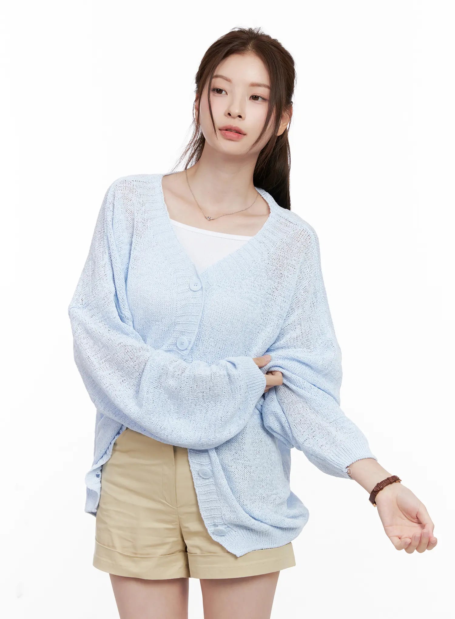 Oversized Summer Knit Cardigan CL523