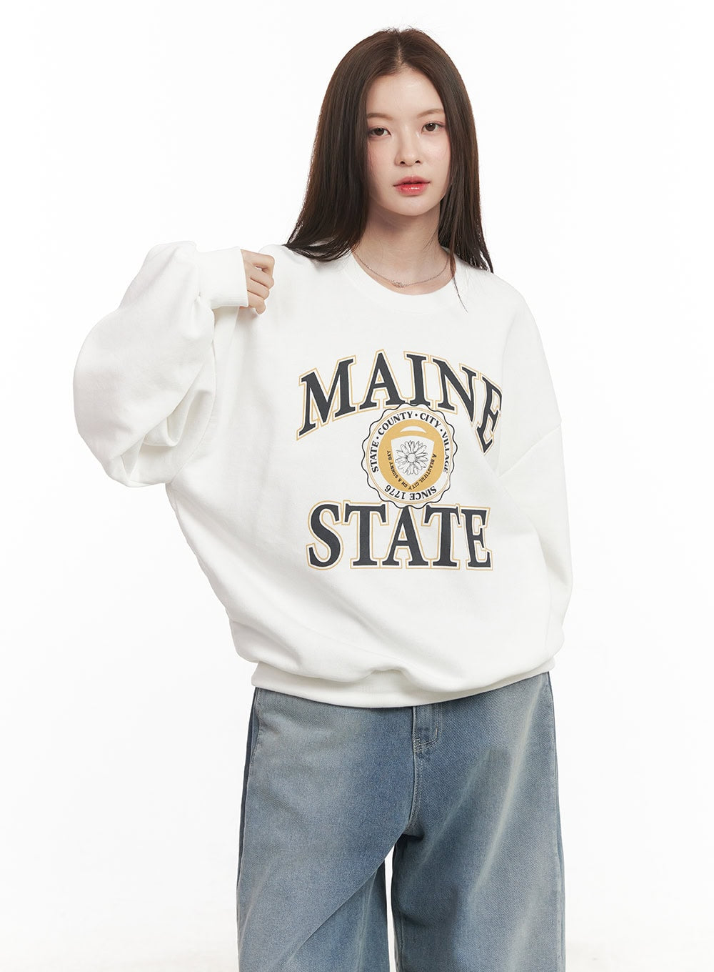 Maine Graphic Oversized Sweatshirt CM511