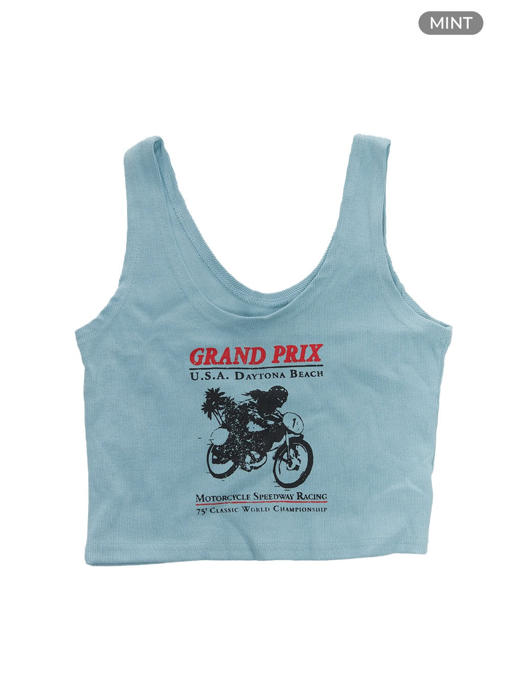 Graphic Cropped Tank Top CY417