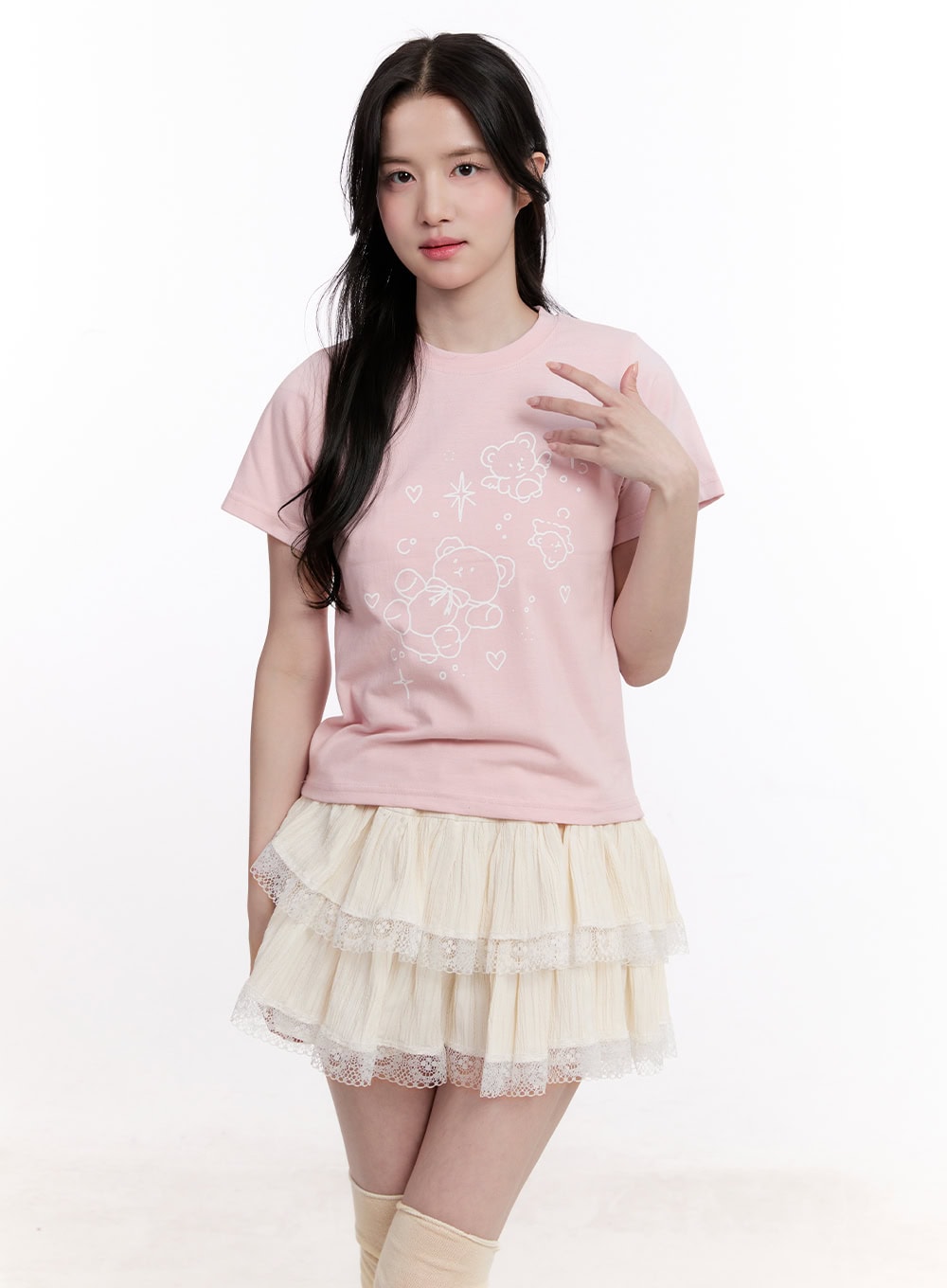 Teddy Bear Graphic Crop Top CM527