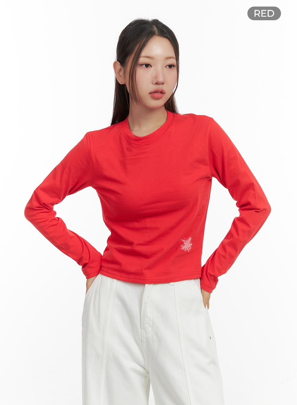 Round Neck Graphic Top CO417