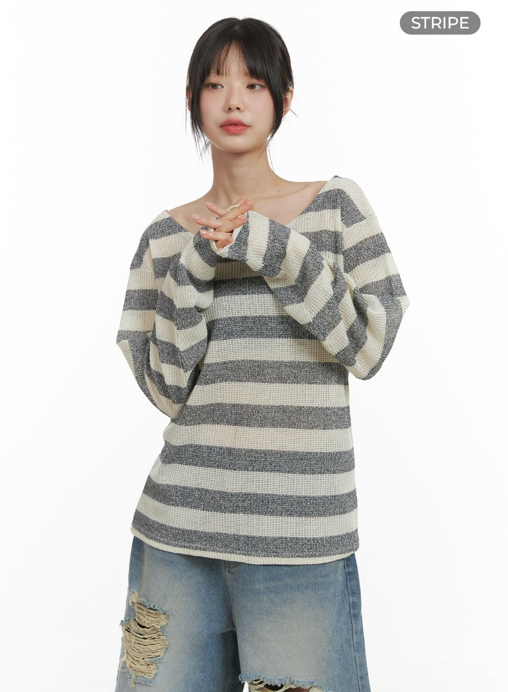 Sheer Bliss Off Shoulder Sweater CL412