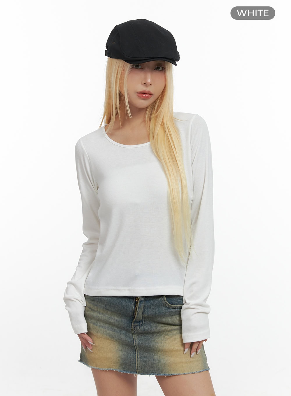 Classic U-Neck Fitted Long Sleeve CS425