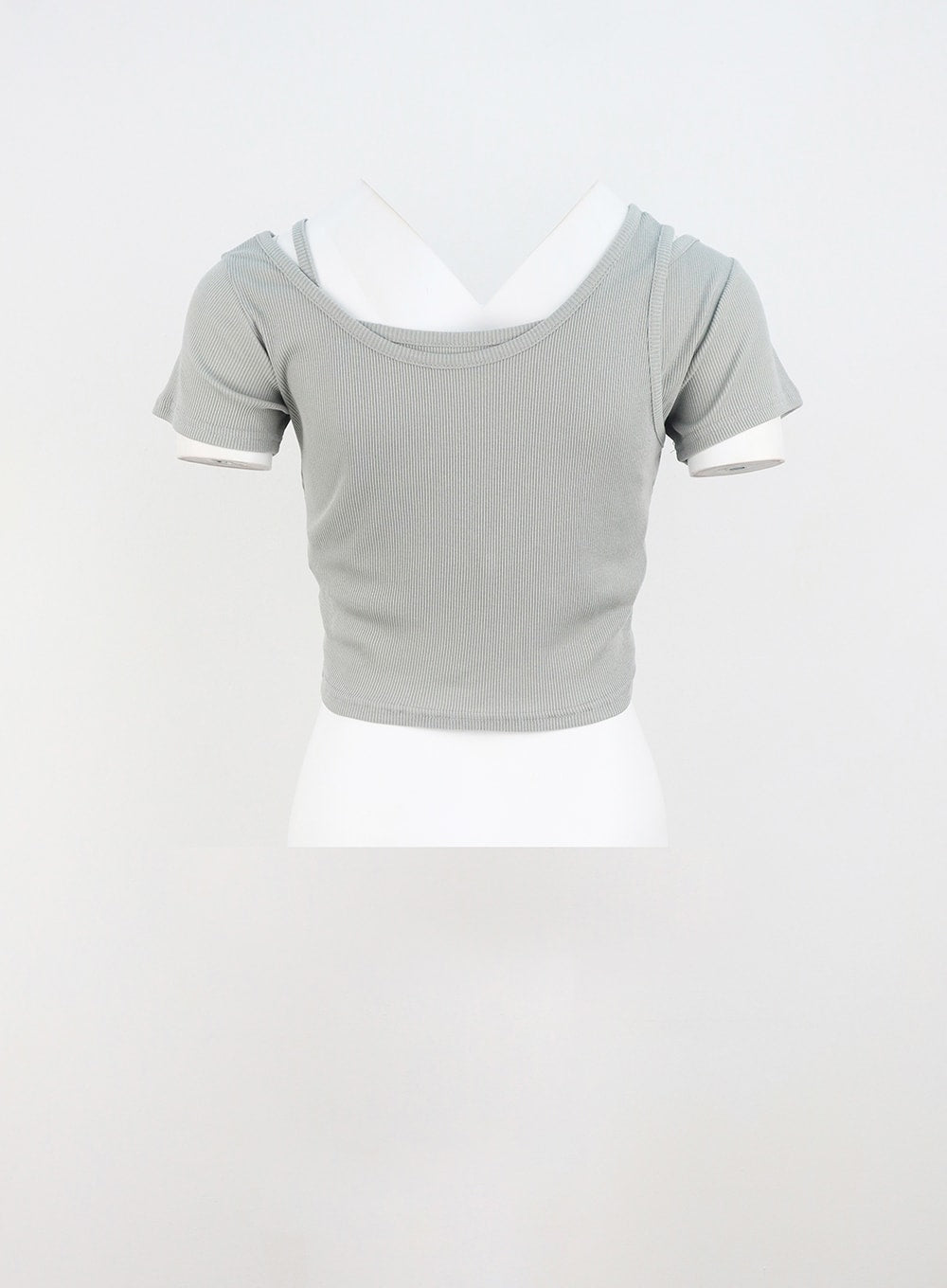 Layered Cropped Tee OU319