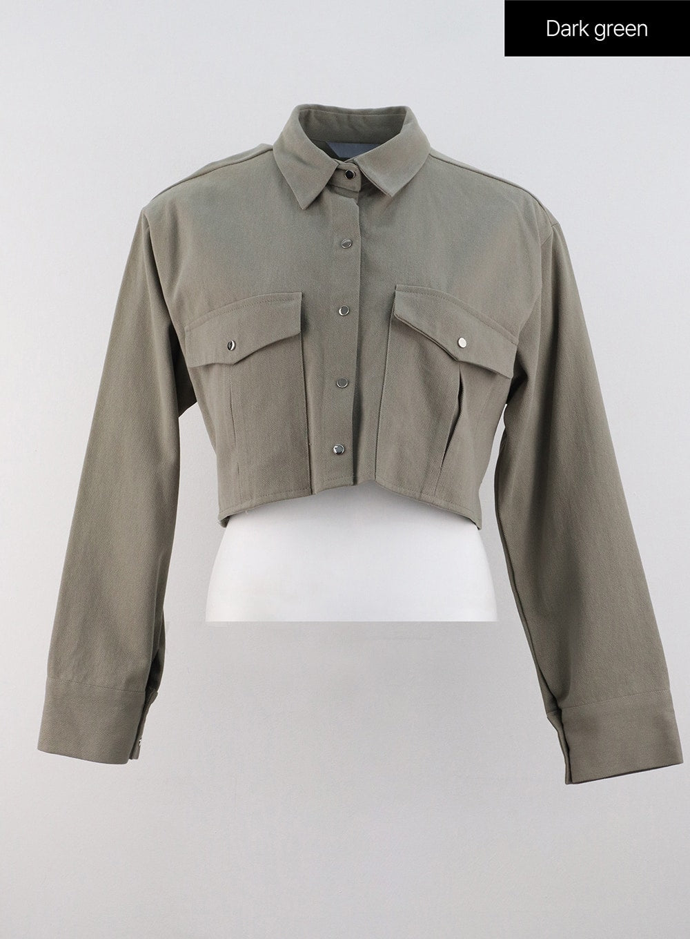 Collared Cotton Crop Jacket OG318