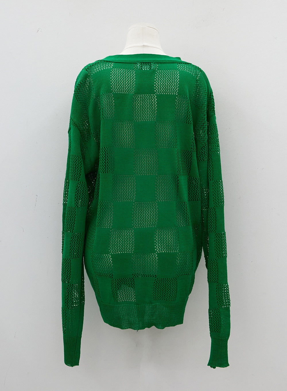 Checkered Oversized Cardigan CJ09