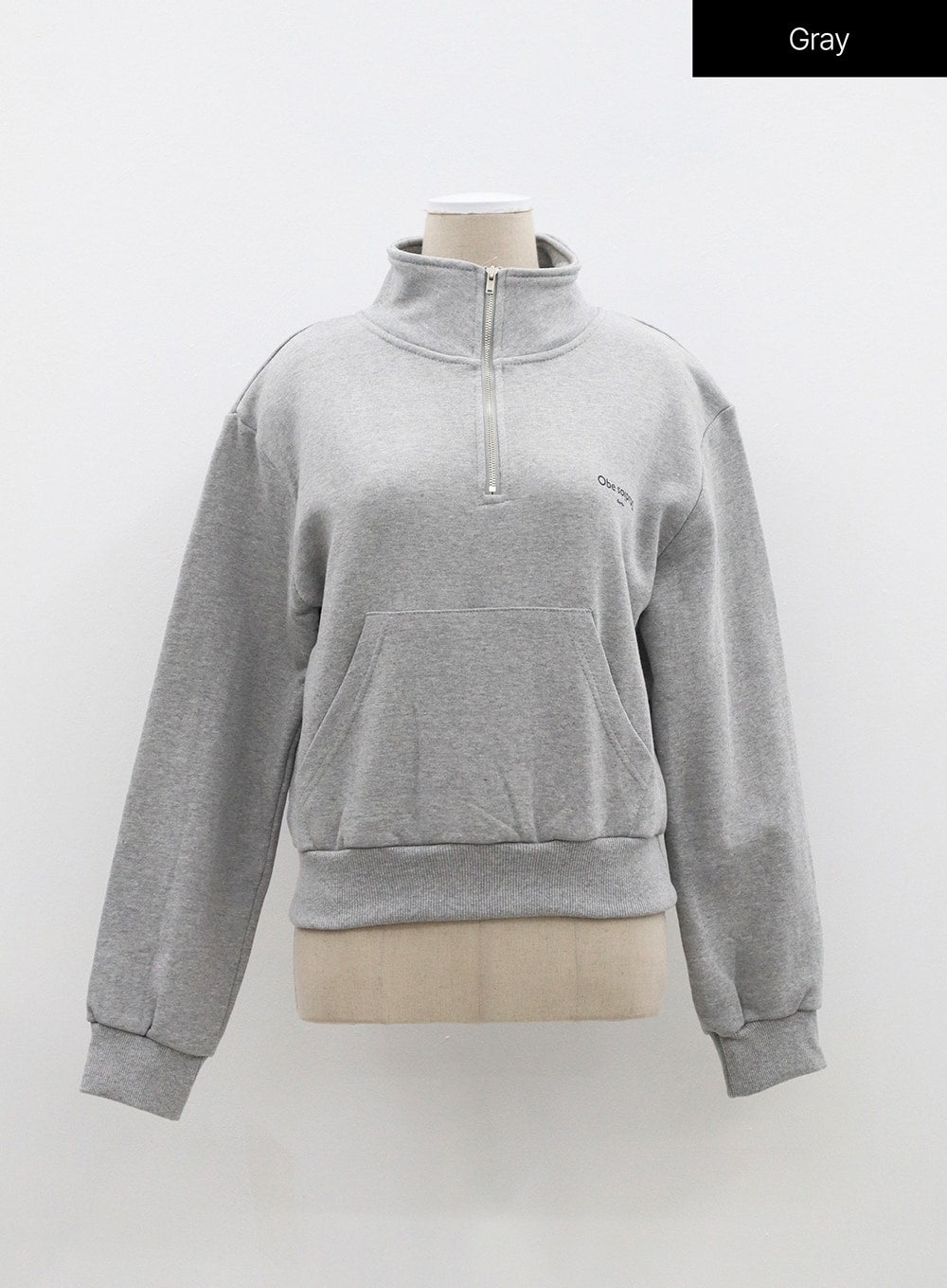 Cropped Half Zip-Up OF313