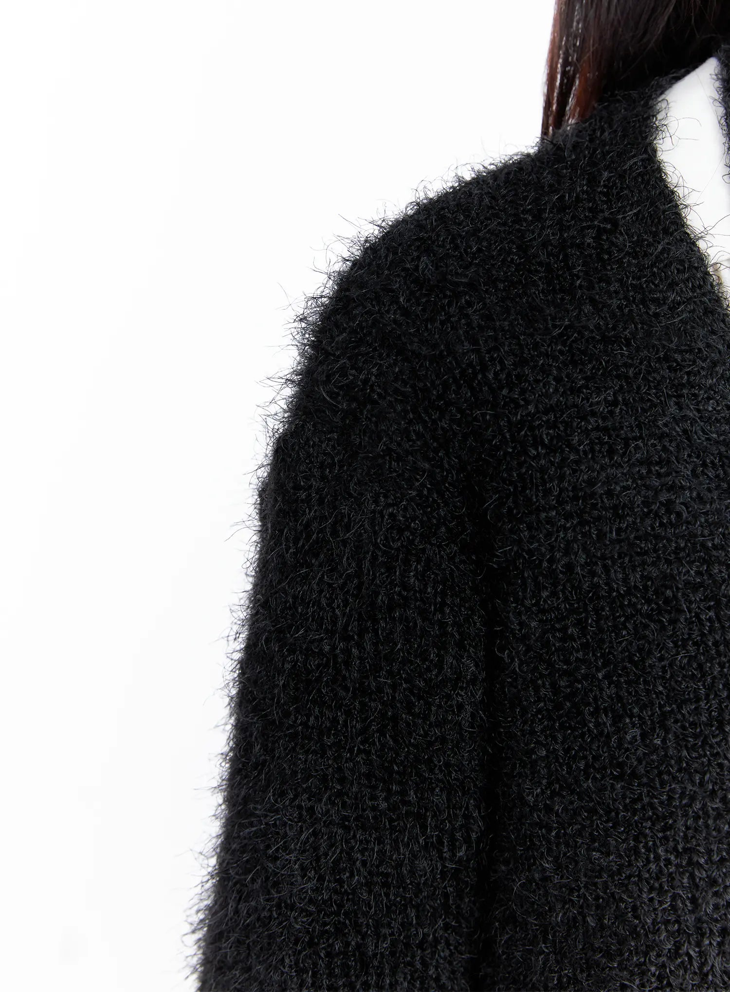 Fluffy Knit Cardigan & Scarf Set CS519