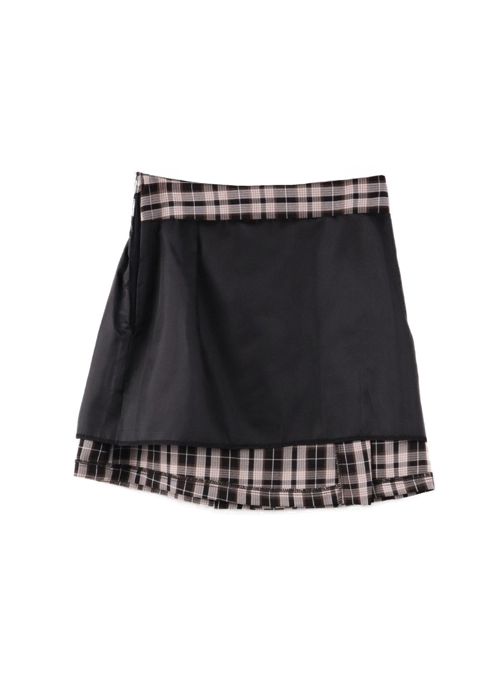 Checkered Buckle Mini Skirt OF415