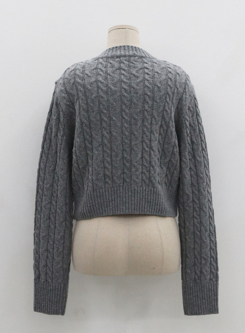 Button Embroidery Crop Knit Cardigan CO06