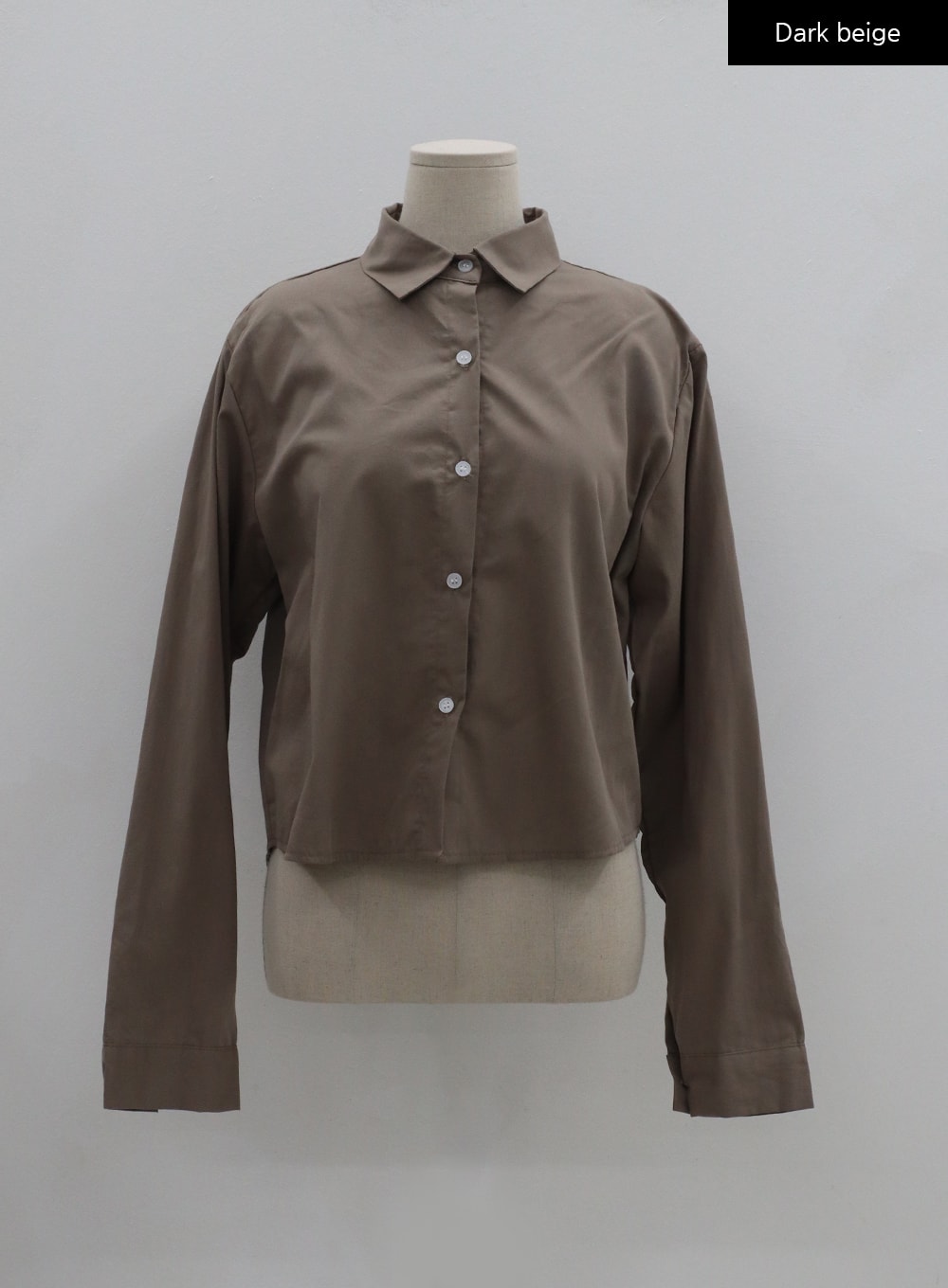 Basic Tone Down Color Crop Shirt BG23