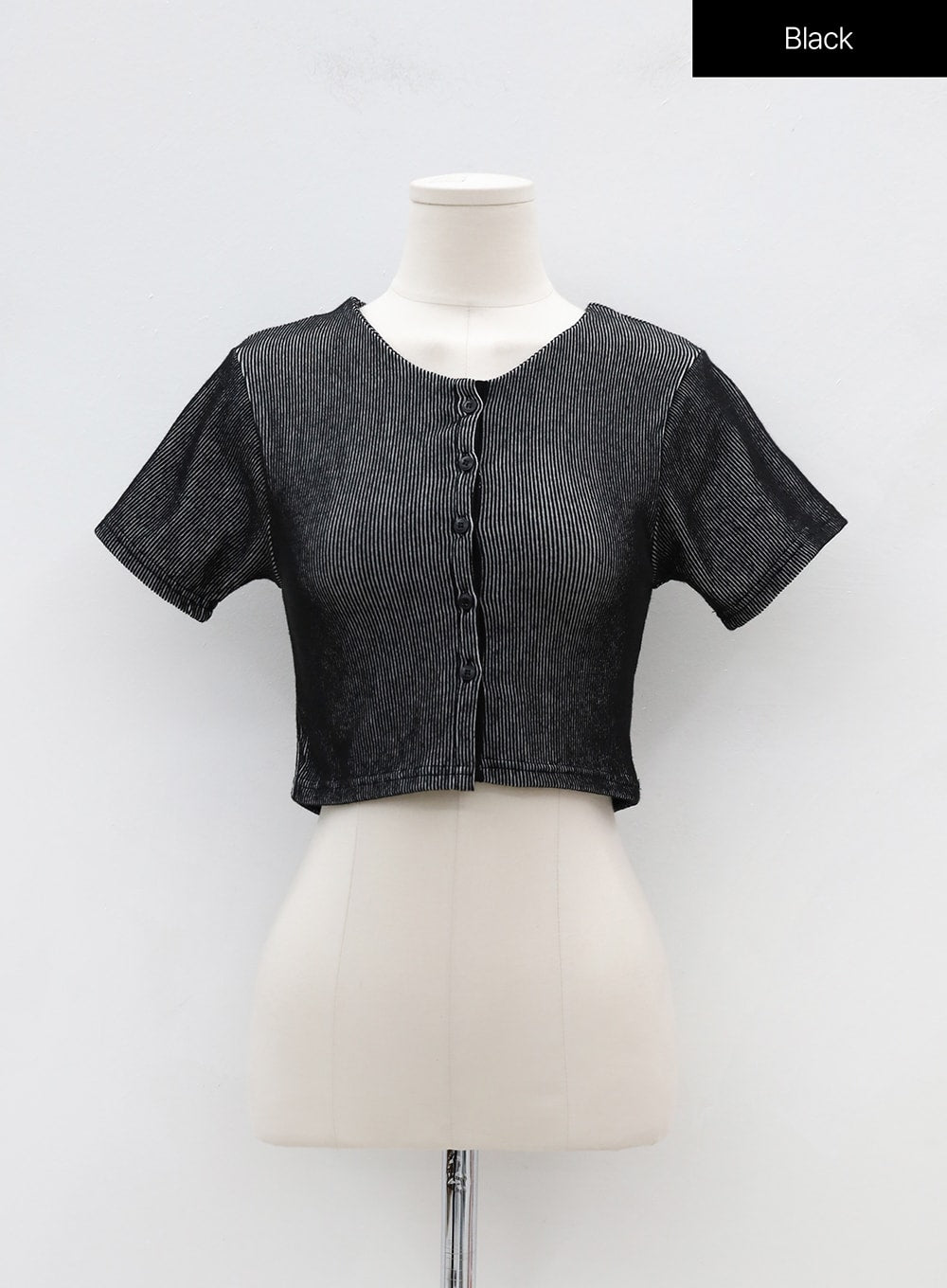 Basic Round Neck Cropped Cardigan OU1