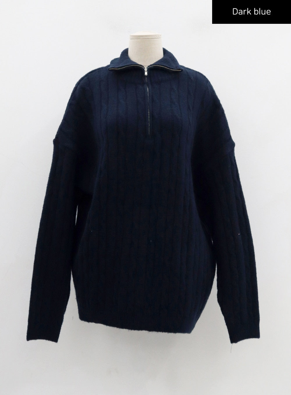 Twist Pattern Zip-Up Knit Unisex CD12