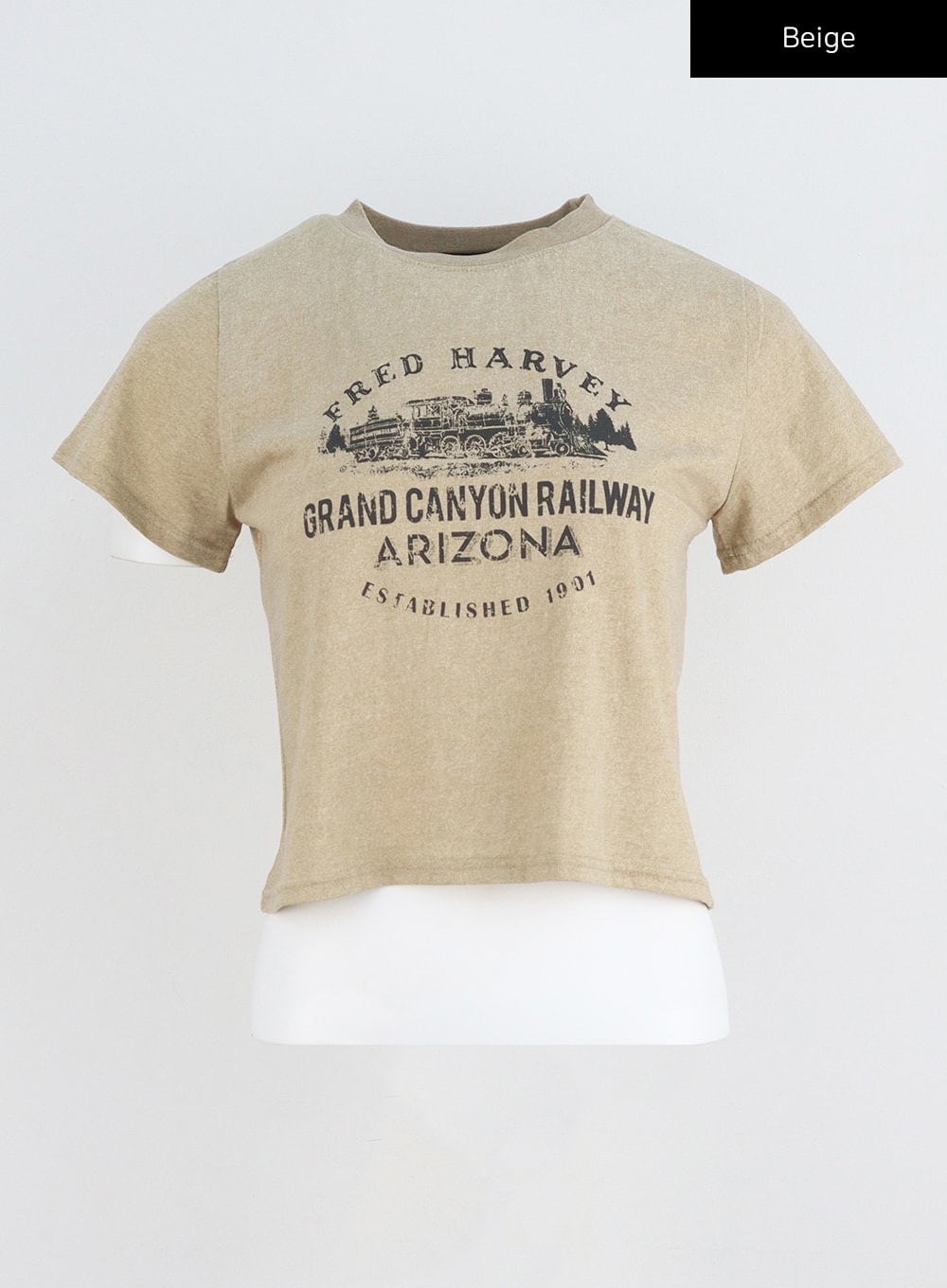 Cotton Graphic Cropped Tee CY331