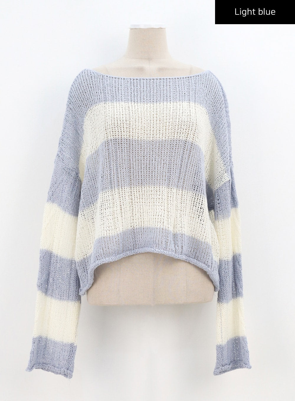 Boat Neck Stripe Sweater CA306