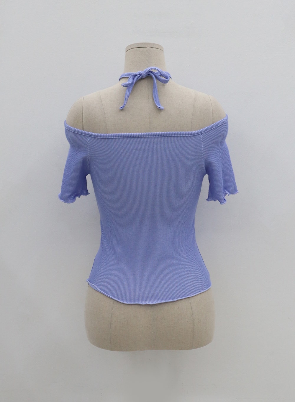 Halter Neck Wave Short Sleeve Tee BG11