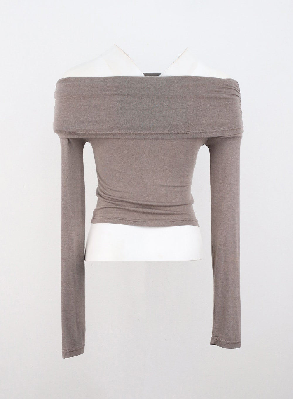 Shirred Off-Shoulder Crop Top CS320