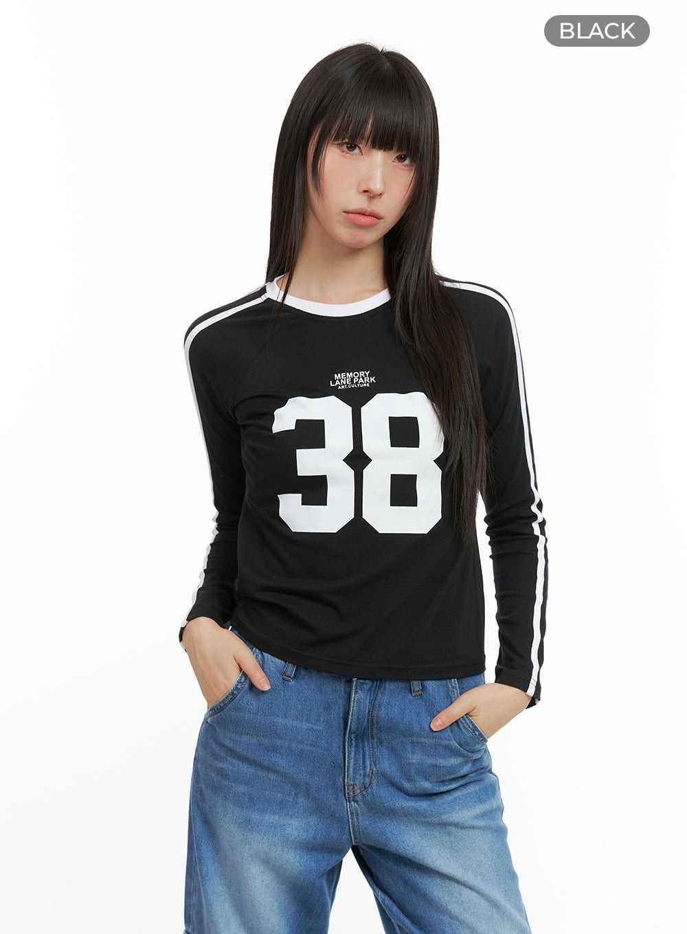Blokecore Cotton Lettering Raglan Crop Top CG420