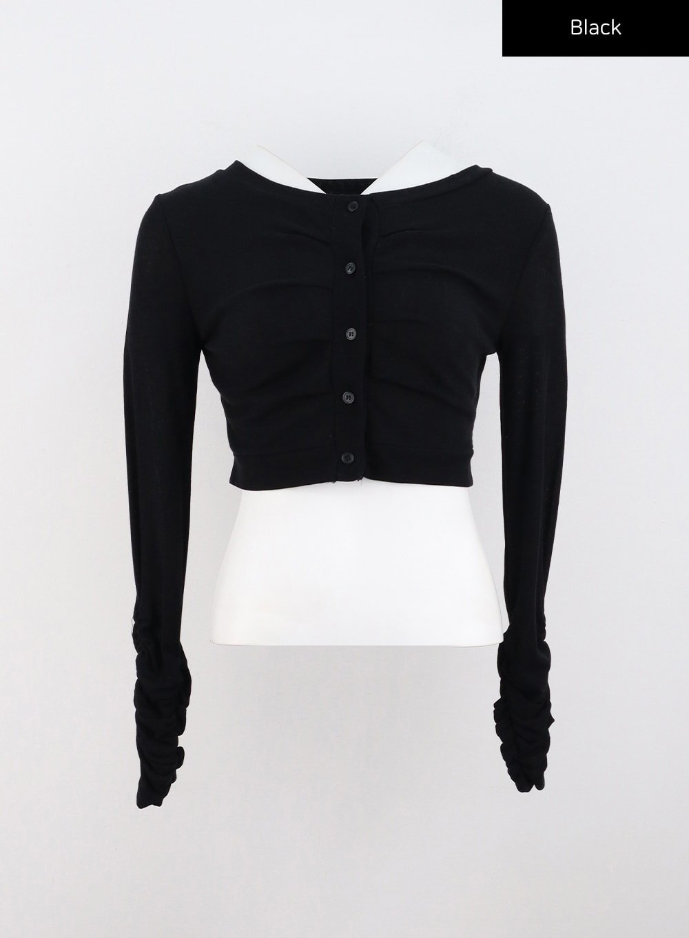 Ruched Button Down Cardigan CO319