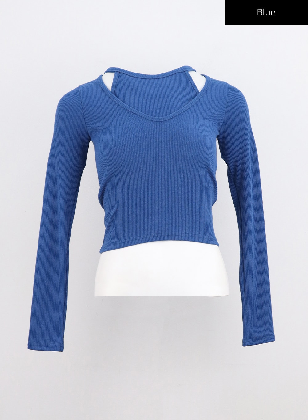 Halter Neck Layered Crop Tee CN301