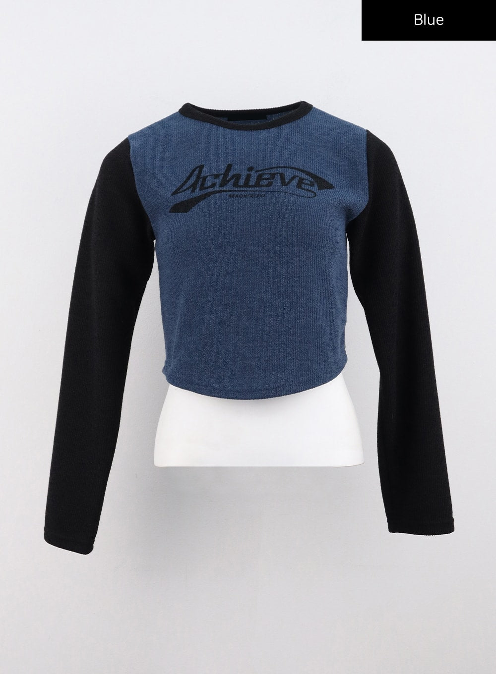 Graphic Long Sleeve Crop Top CO313